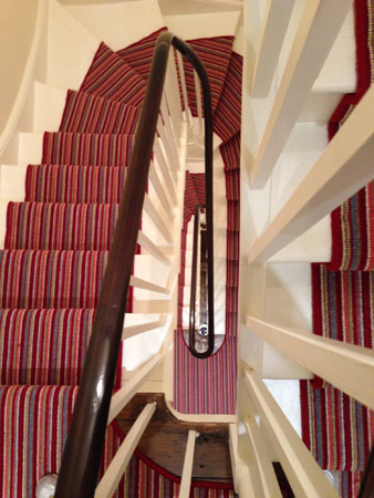 red multicoloured stair carpet 4