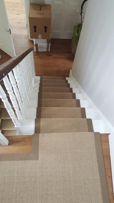 Westex Flooring Natural Loop Collection Cable Corn carpet installation in_6