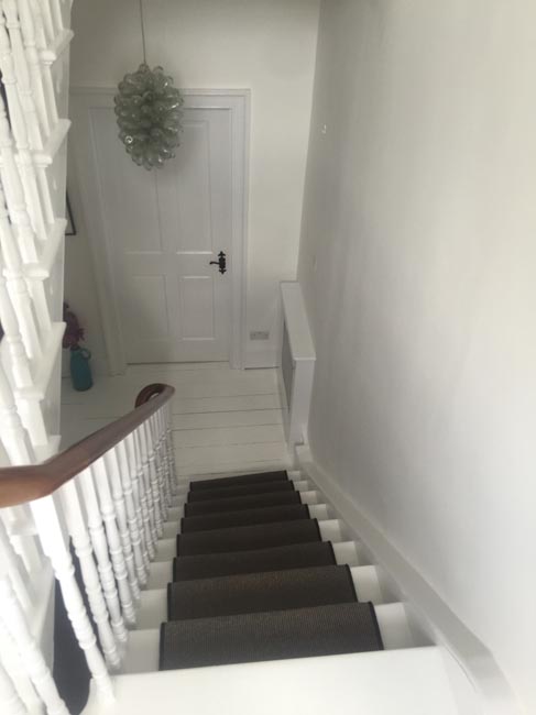 portfolio carpets dark grey stair carpet with black whipping 05