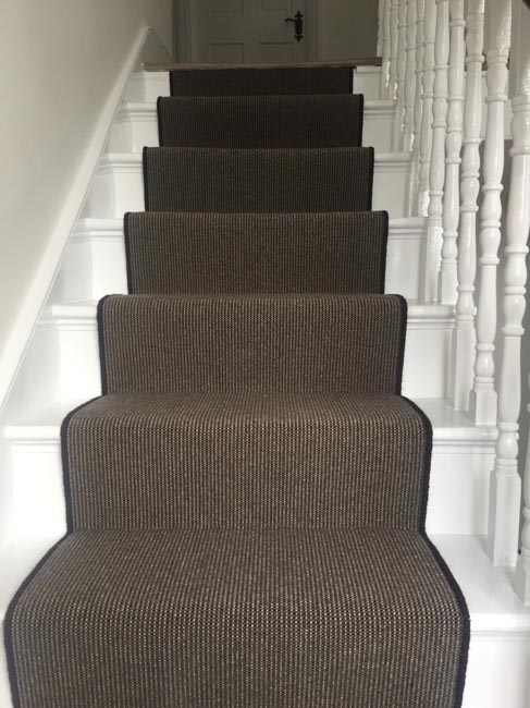 portfolio carpets dark grey stair carpet with black whipping 06