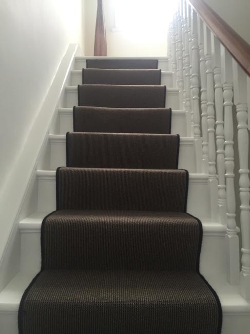 portfolio carpets dark grey stair carpet with black whipping 08