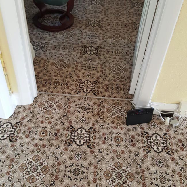 Crucial trading weather watching dawn light carpet installation in Hackney