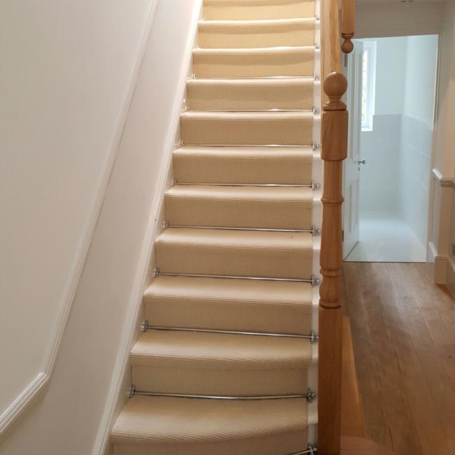 portfolio carpets white stairs silver stairrods 04