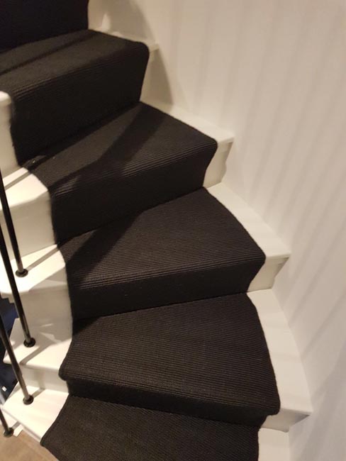 portfolio carpets black stair runner with black binding 01