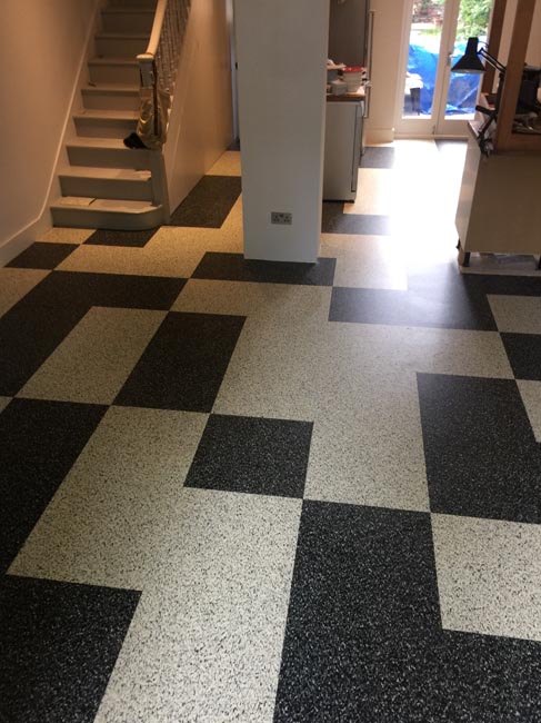 portfolio smooth floors black and white marmoleum pattern 10