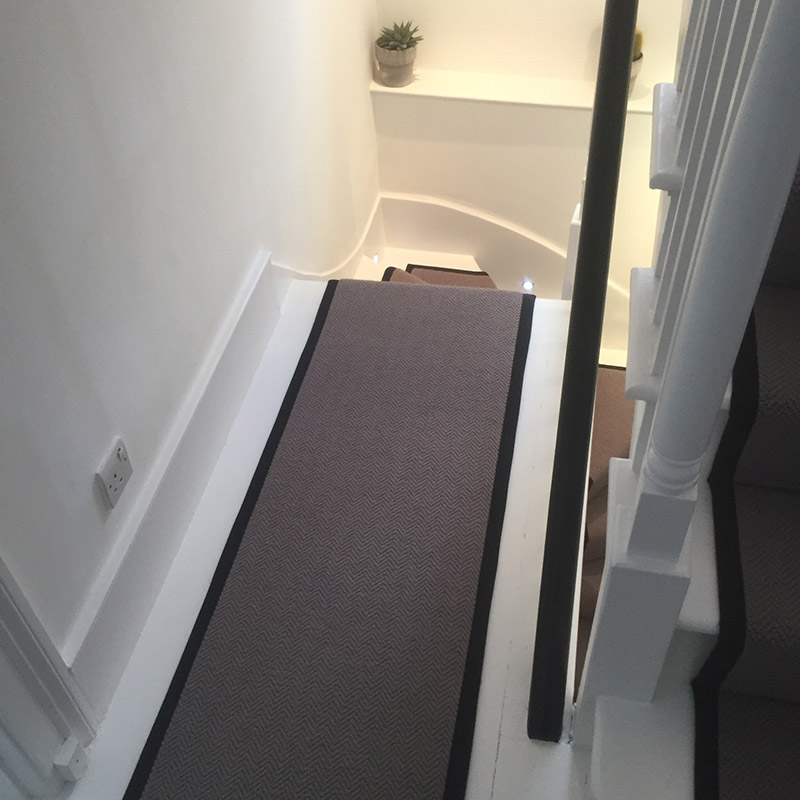 Grey Stair Runner With Black Binding On The Sides 20170805_120624000_iOS6