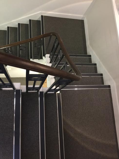 portfolio commercial carpet tile stairs with nosings 07