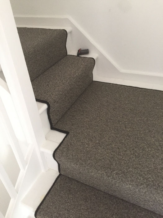 portfolio grey stair runner with black whipping 11