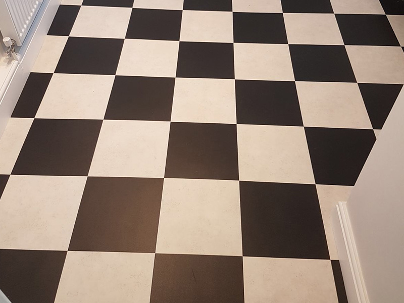 Amtico Black & White Installation in Wimbledon Vinyl Flooring - Amtico Flooring - Carpet - Vinyl Flooring