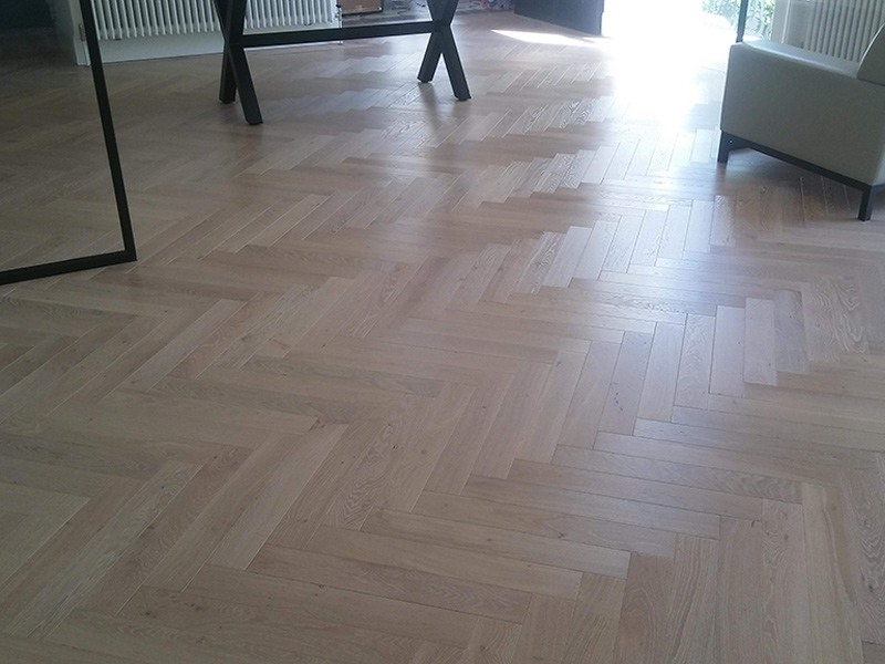 Panaget Herringbone Wood Flooring in Barnes, Home
