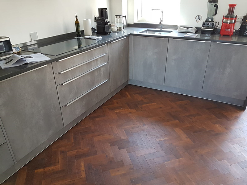 Amtico in Dark Wood Herringbone Design, Luxury Vinyl Tile (LVT) Flooring, Home, overview