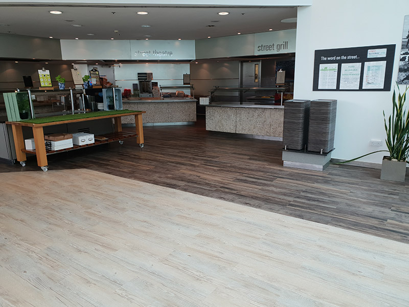 Karndean Country Oak to Canteen and Restaurant Area, Luxury Vinyl Tile (LVT) Flooring, Wood Flooring, Hospitality, overview
