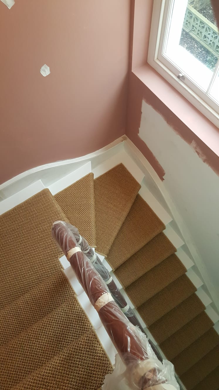 portfolio Sisal Carpet Installation To Stairs in Westminster (2)