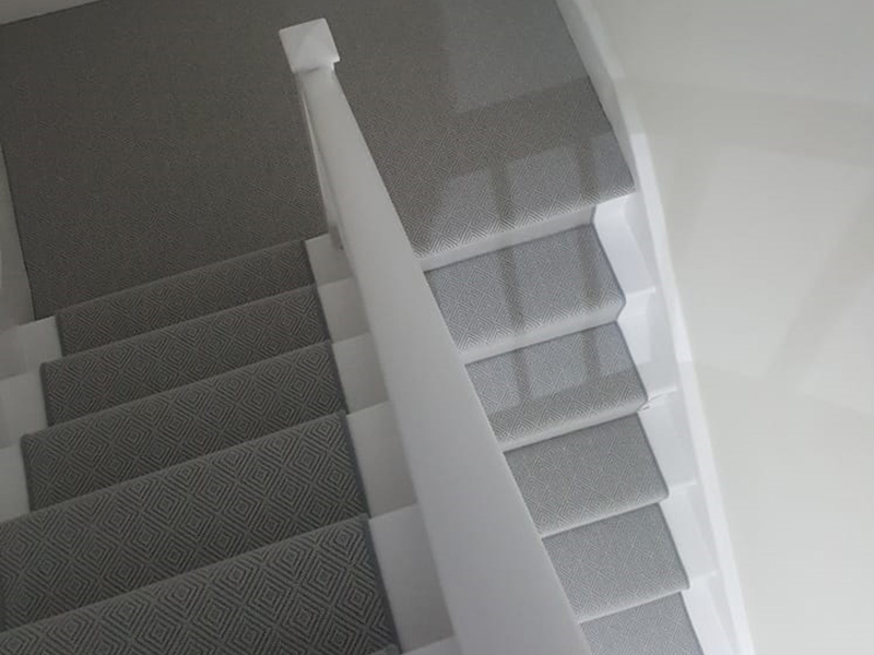 Grey Patterned Carpet Runner in Whitechapel - Carpet - Guide