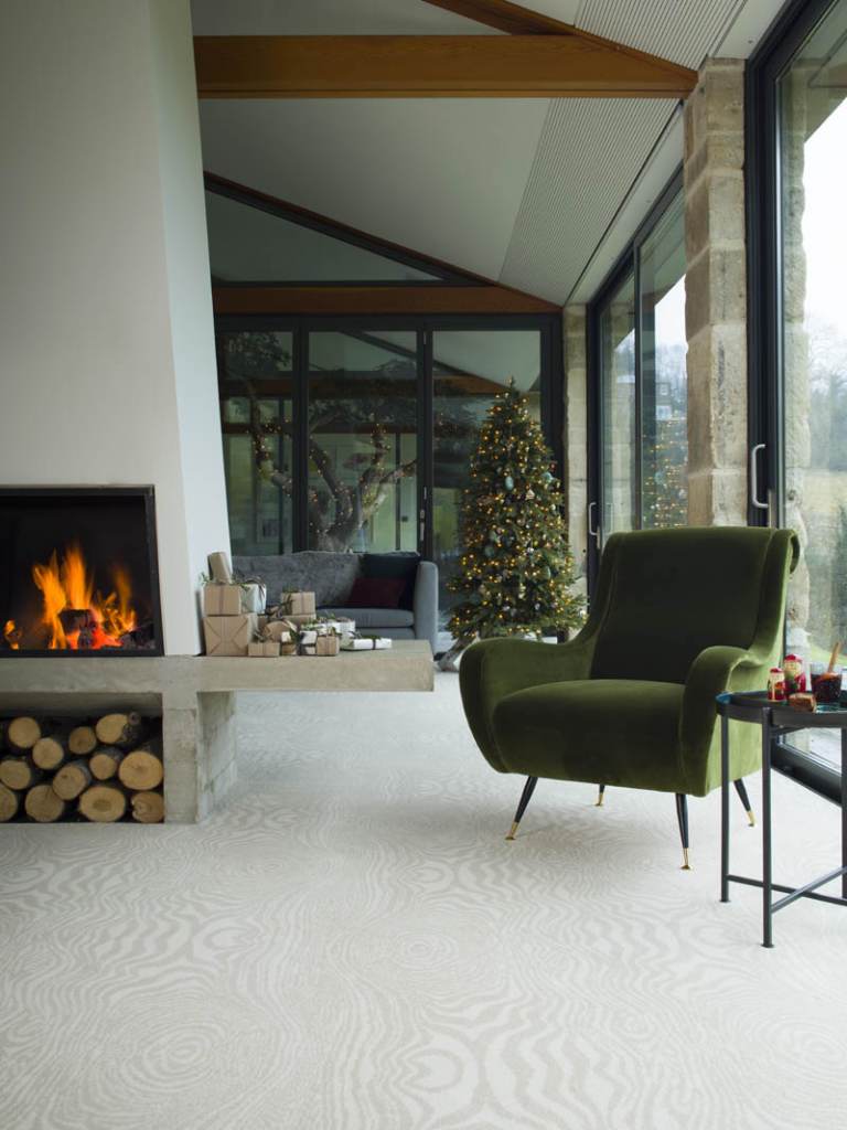 Brintons - Christmas Timorous Beasties Parchment Grain Du Bois, Carpet