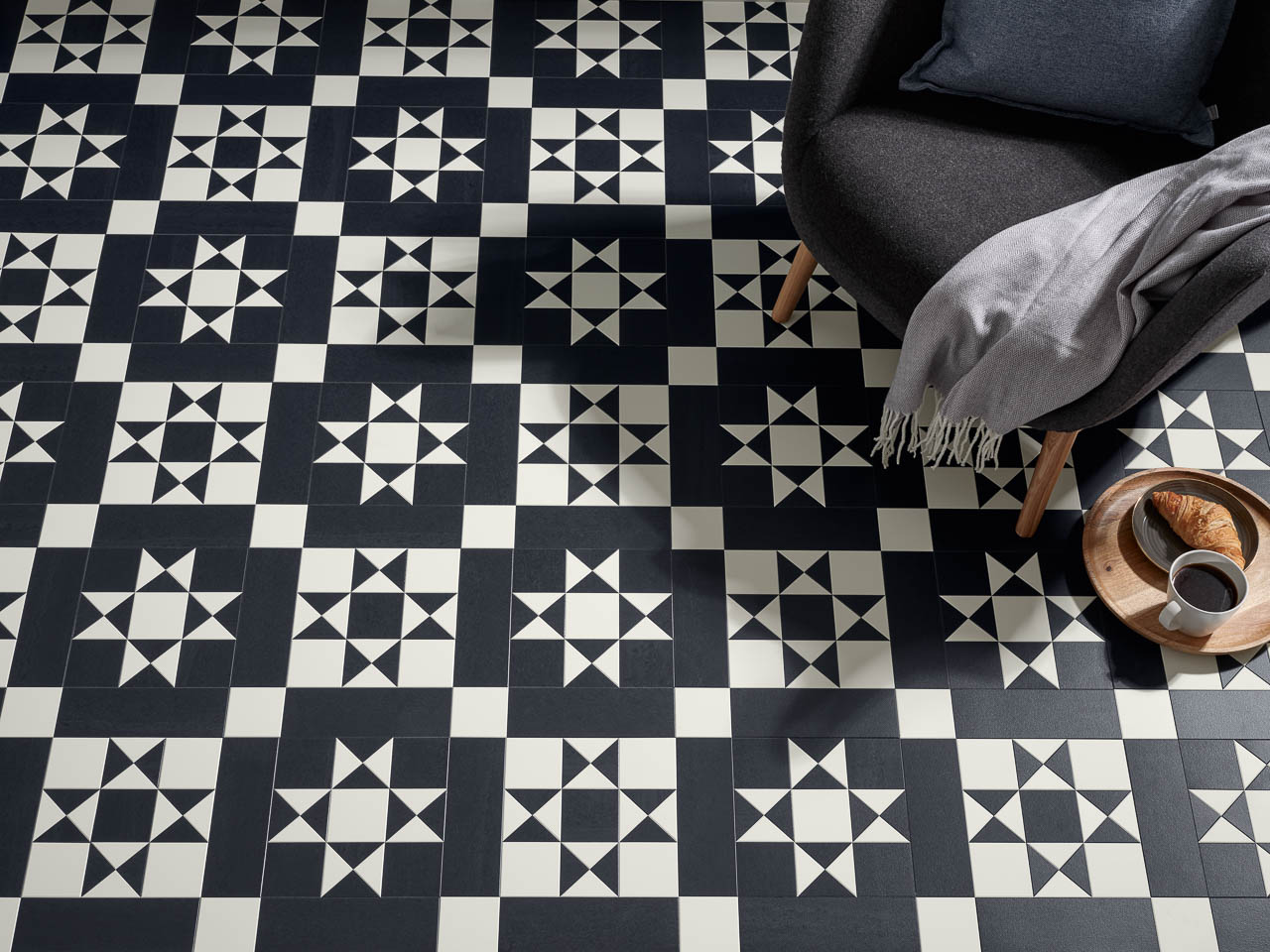 3 New Black And White Geometric Floors From Amtico Décor