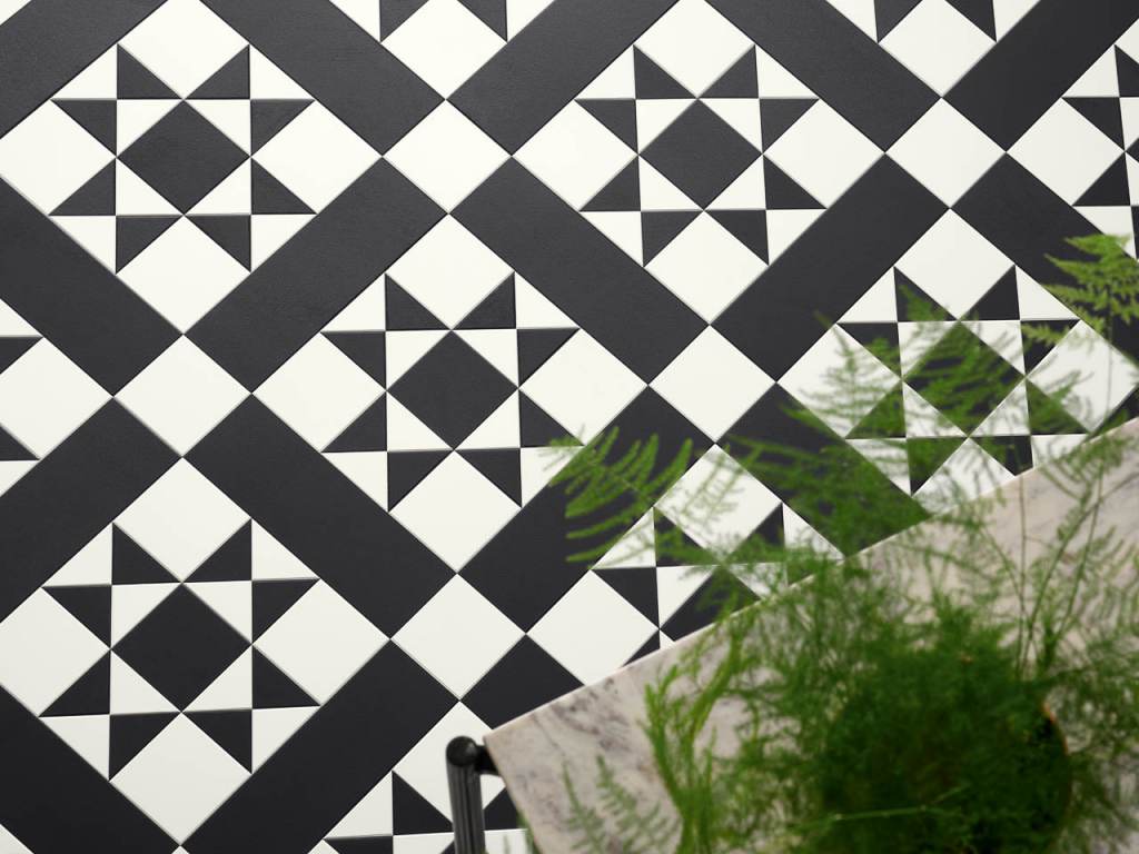 3 New Black and White Geometric Floors From Amtico Décor, Luxury Vinyl Tile (LVT) Flooring, overview
