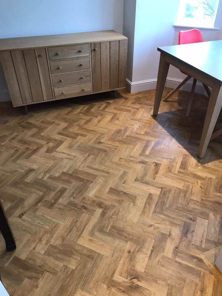 Amtico Form Parquet Flooring Installation, Luxury Vinyl Tile (LVT) Flooring, Wood Flooring, Home
