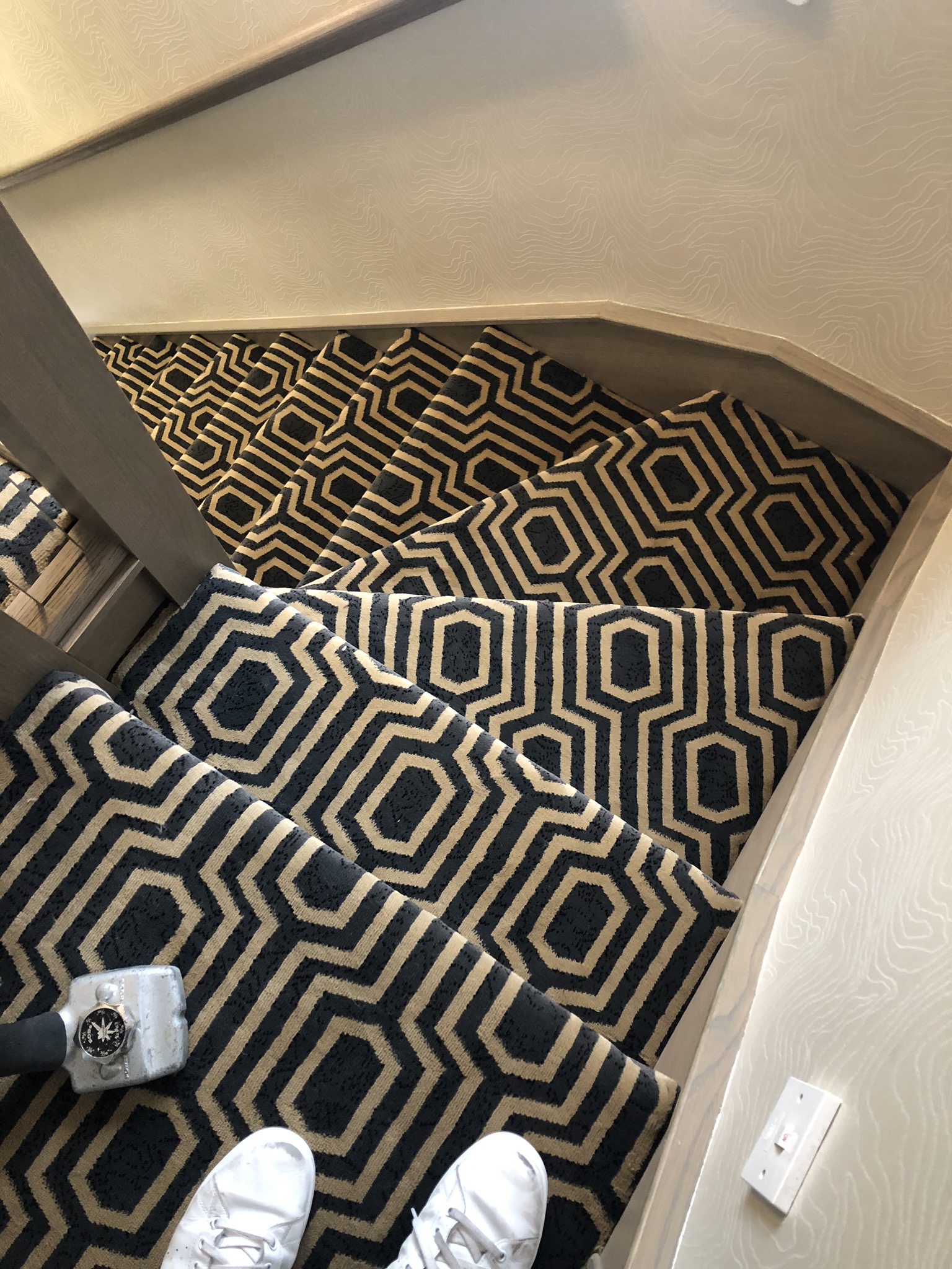 Black Axminster carpet installed in Acton 2