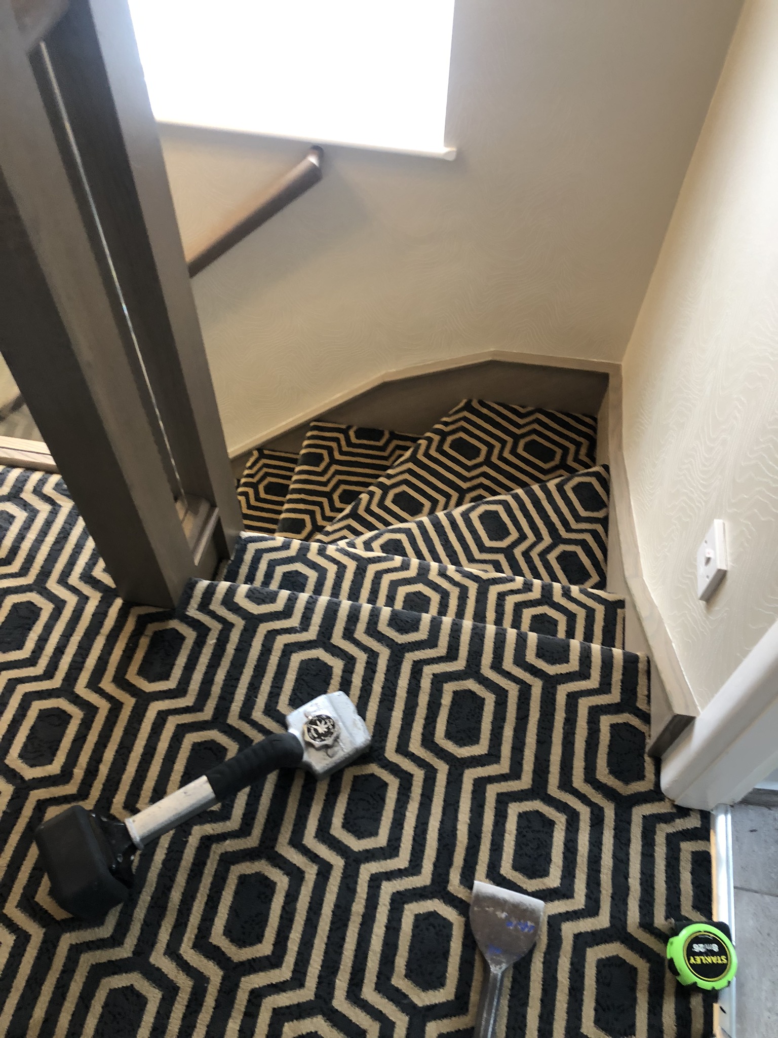 Black Axminster carpet installed in Acton 5