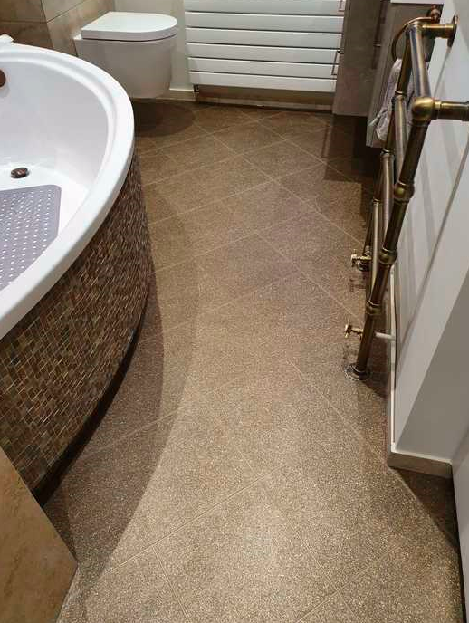 Amtico Spacia Ridge Shell Luxury Vinyl Tile Installed in Barnes