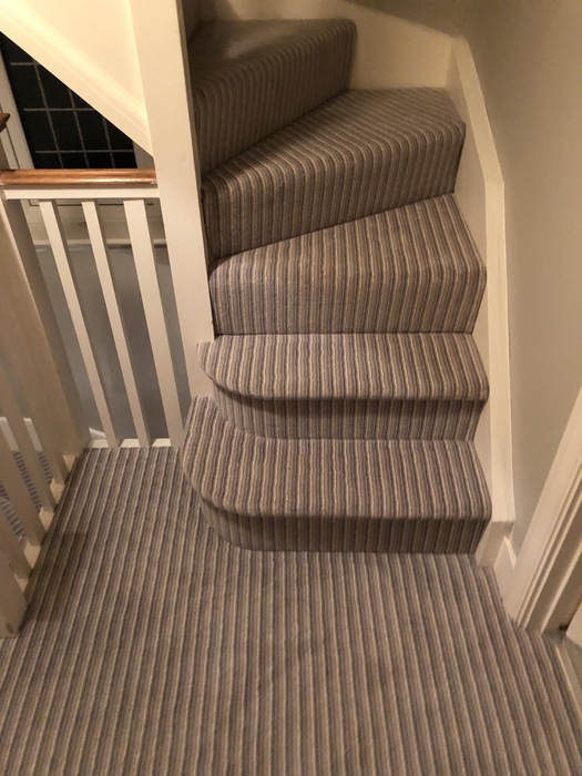 Adam Carpets Striped Carpet Installed in Battersea 1
