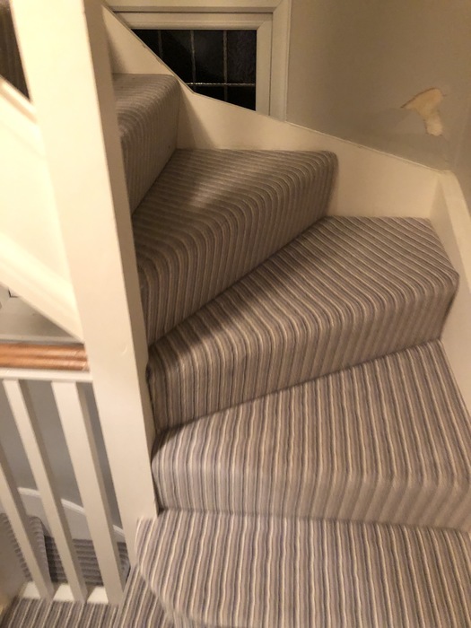 Adam Carpets Striped Carpet Installed in Battersea 5