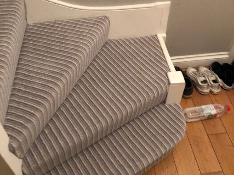 Adam Carpets Striped Carpet Installed in Battersea, Home