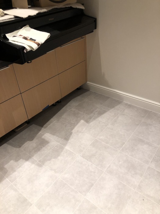 Amtico Spacia Plaza Concrete Luxury Vinyl Tile Installed in Southwark 2