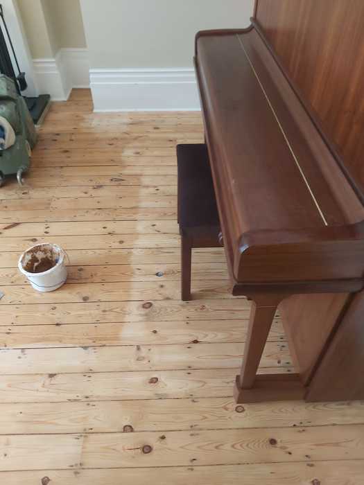 Sand and Seal Selected Areas of Wood Flooring Installed in Barnes 1