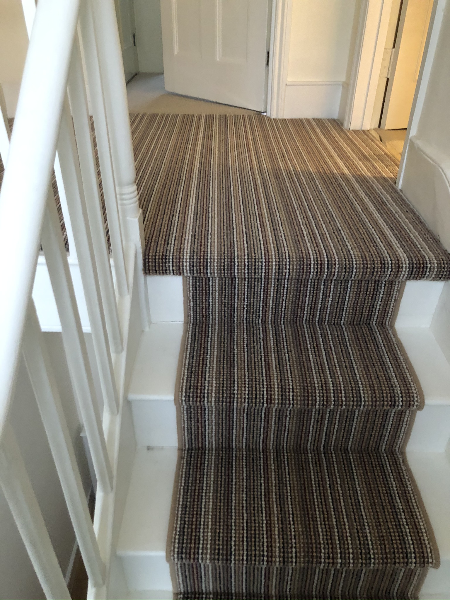 Multicolour Stripe Carpet Installation in Islington 2