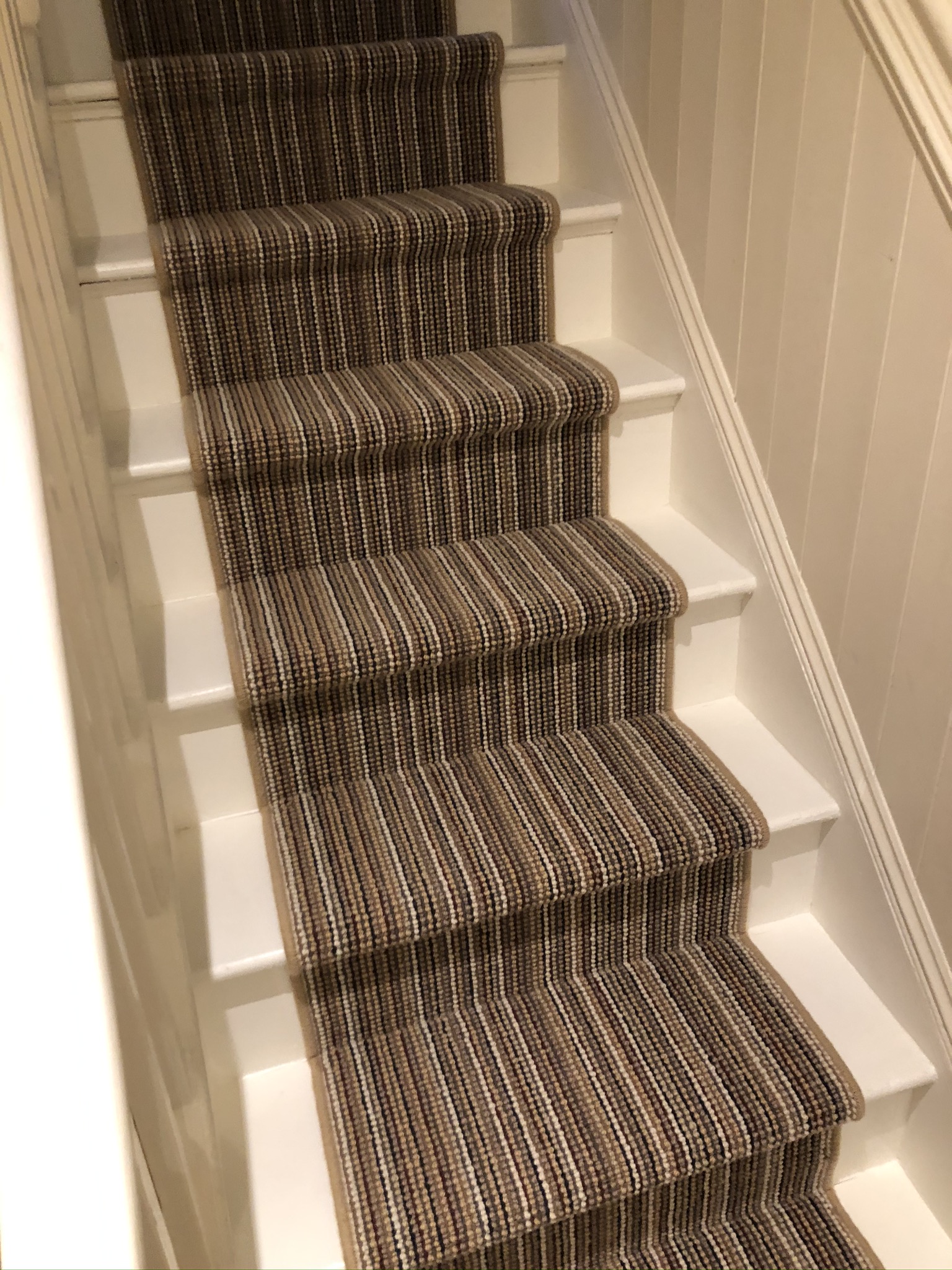 Multicolour Stripe Carpet Installation in Islington 5