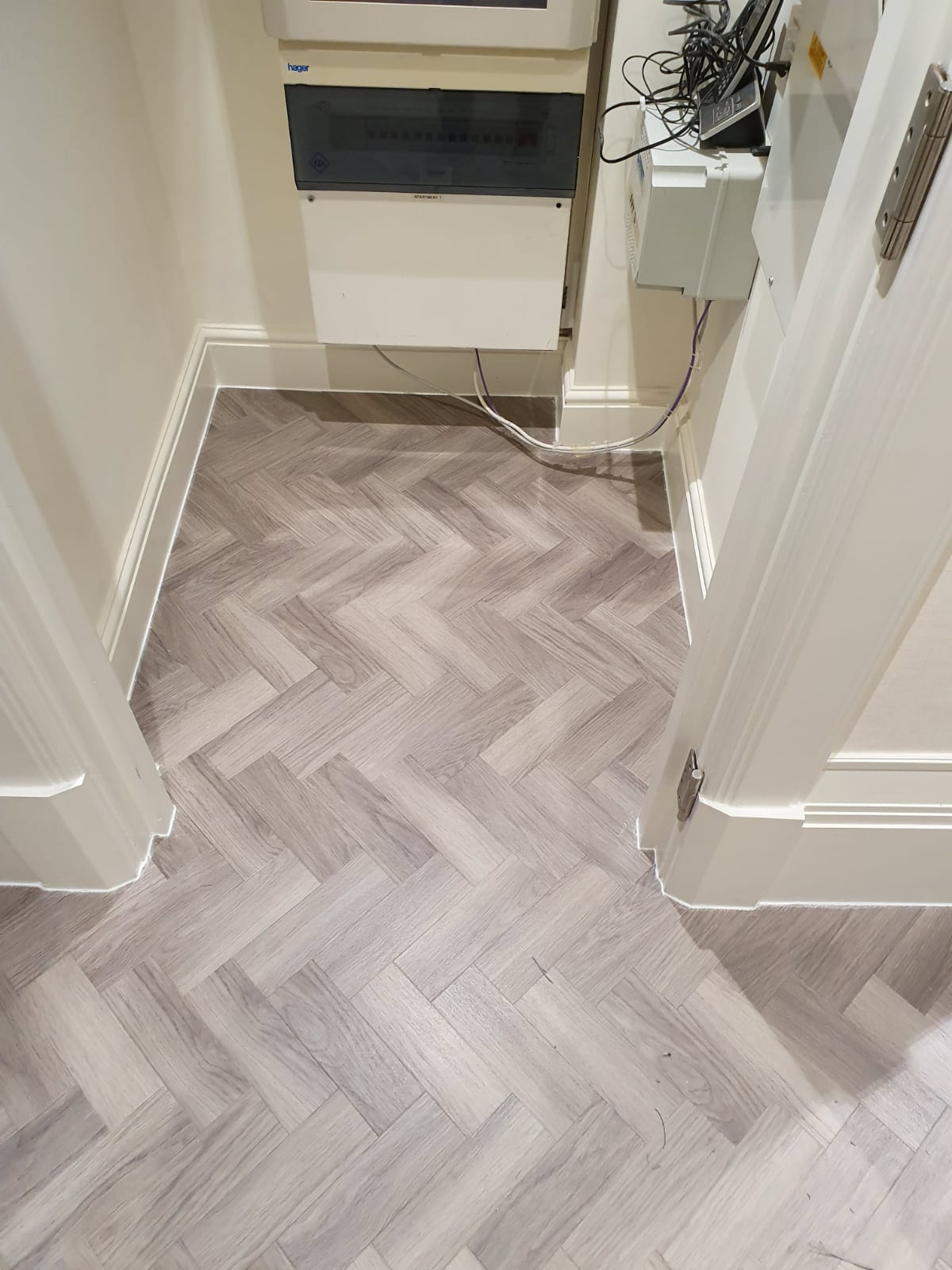 Amtico Spacia Nordic Oak in Herringbone Design to Premises 10