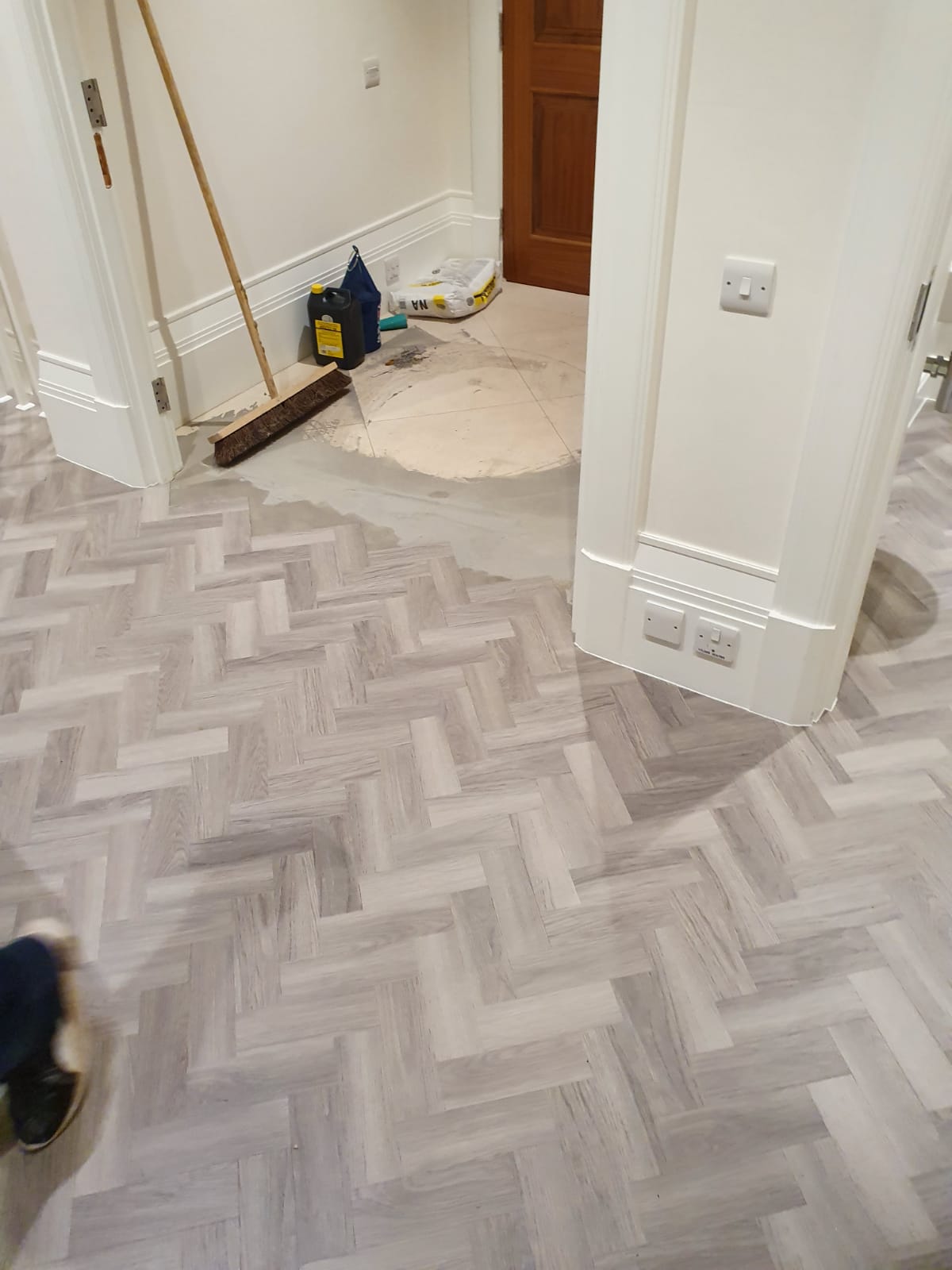 Amtico Spacia Nordic Oak in Herringbone Design to Premises 15