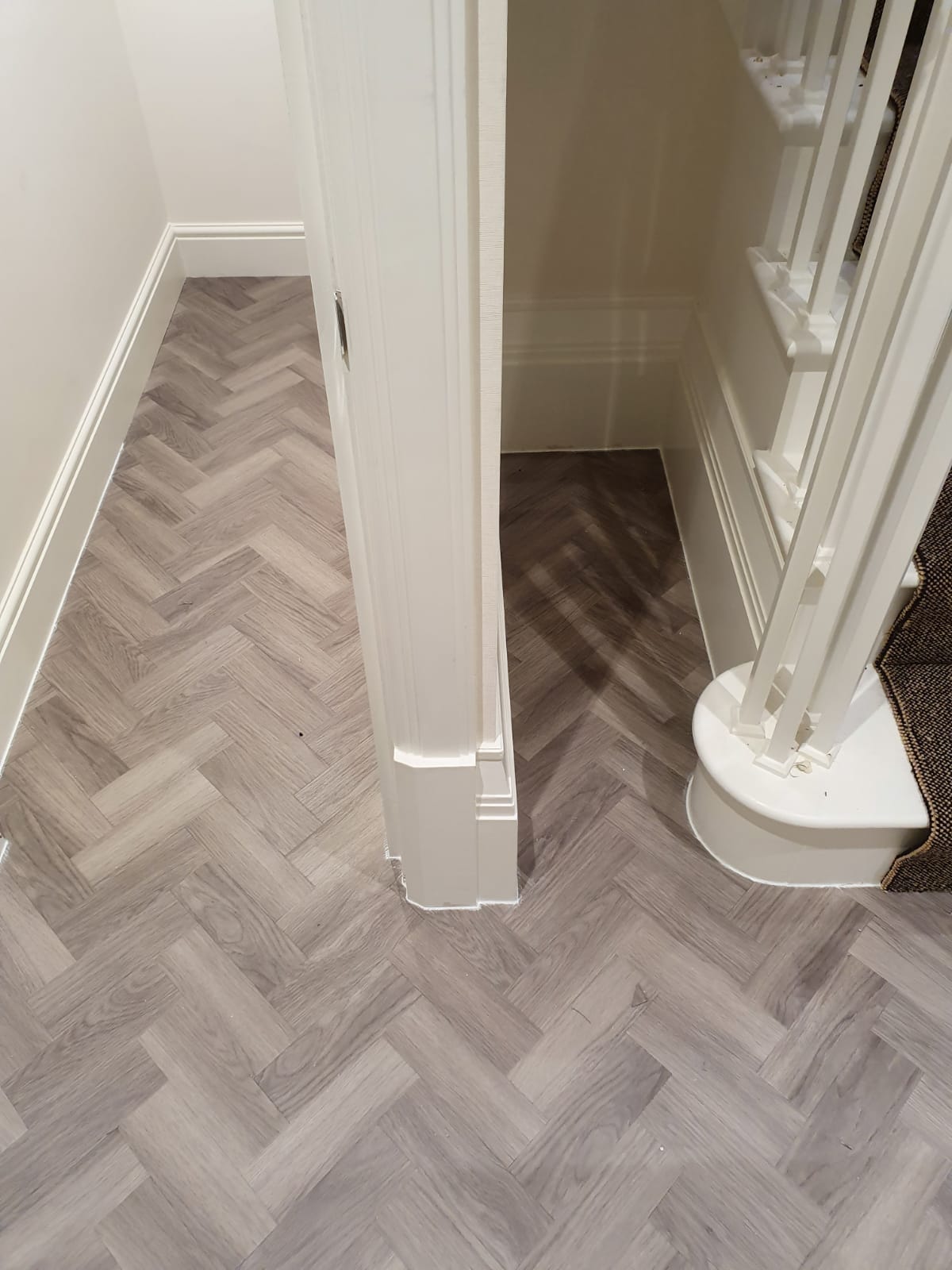 Amtico Spacia Nordic Oak in Herringbone Design to Premises 18