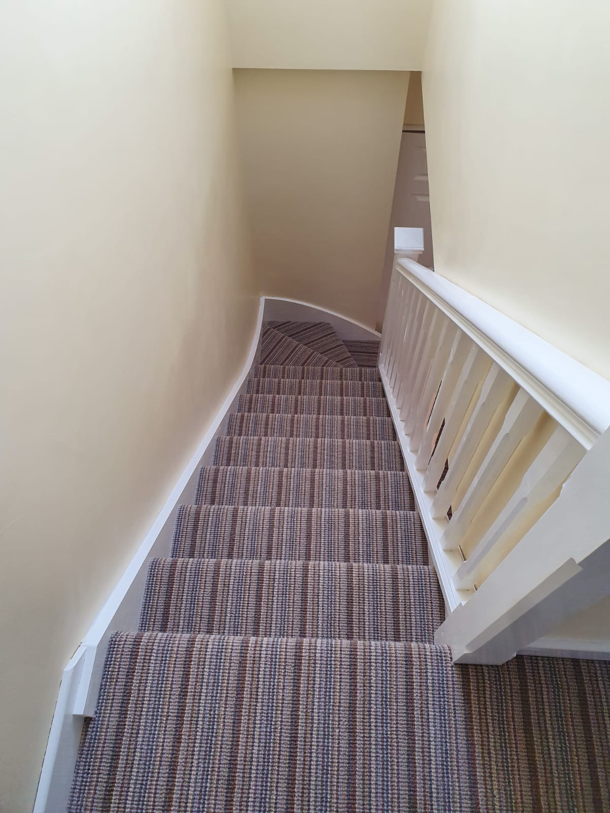 Blue & Brown Striped Carpet in Kensington 2