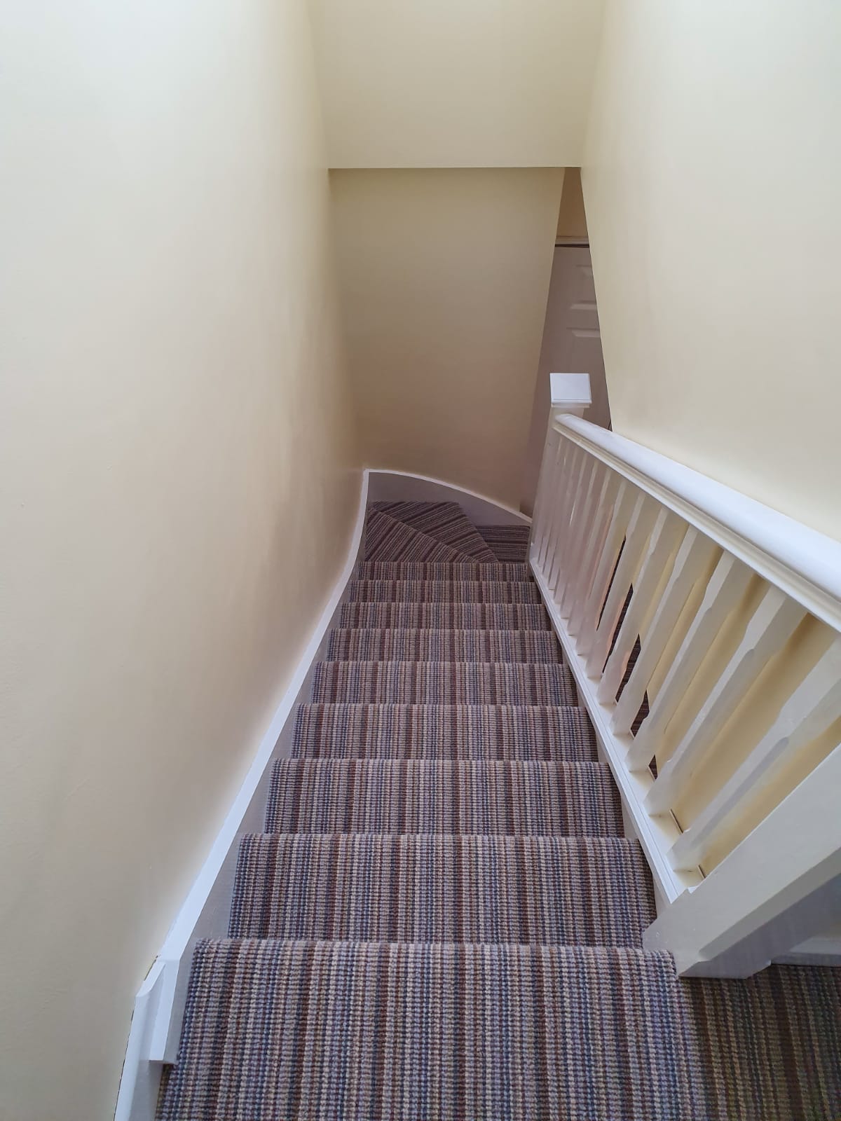 Blue & Brown Striped Carpet in Kensington 3