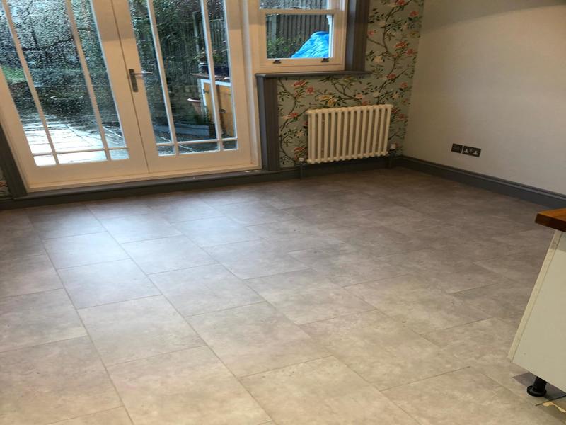 Amtico Spacia Plaza Concrete Luxury Vinyl Tile, Luxury Vinyl Tile (LVT) Flooring, Porcelain Tile Flooring, Home