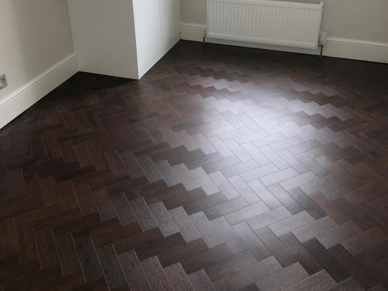 Amtico Black Walnut Luxury Vinyl Tile in Wood Design, Luxury Vinyl Tile (LVT) Flooring, Porcelain Tile Flooring, Home