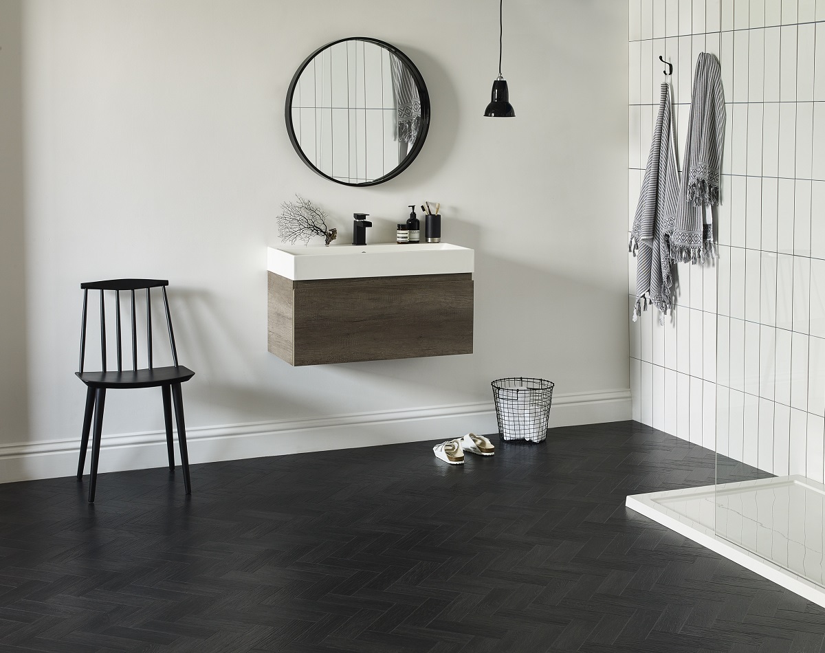 Amtico Form Coal Grained Oal in Parquet Laying Pattern (landscape) - Amtico Flooring - Vinyl Flooring - Wood Flooring