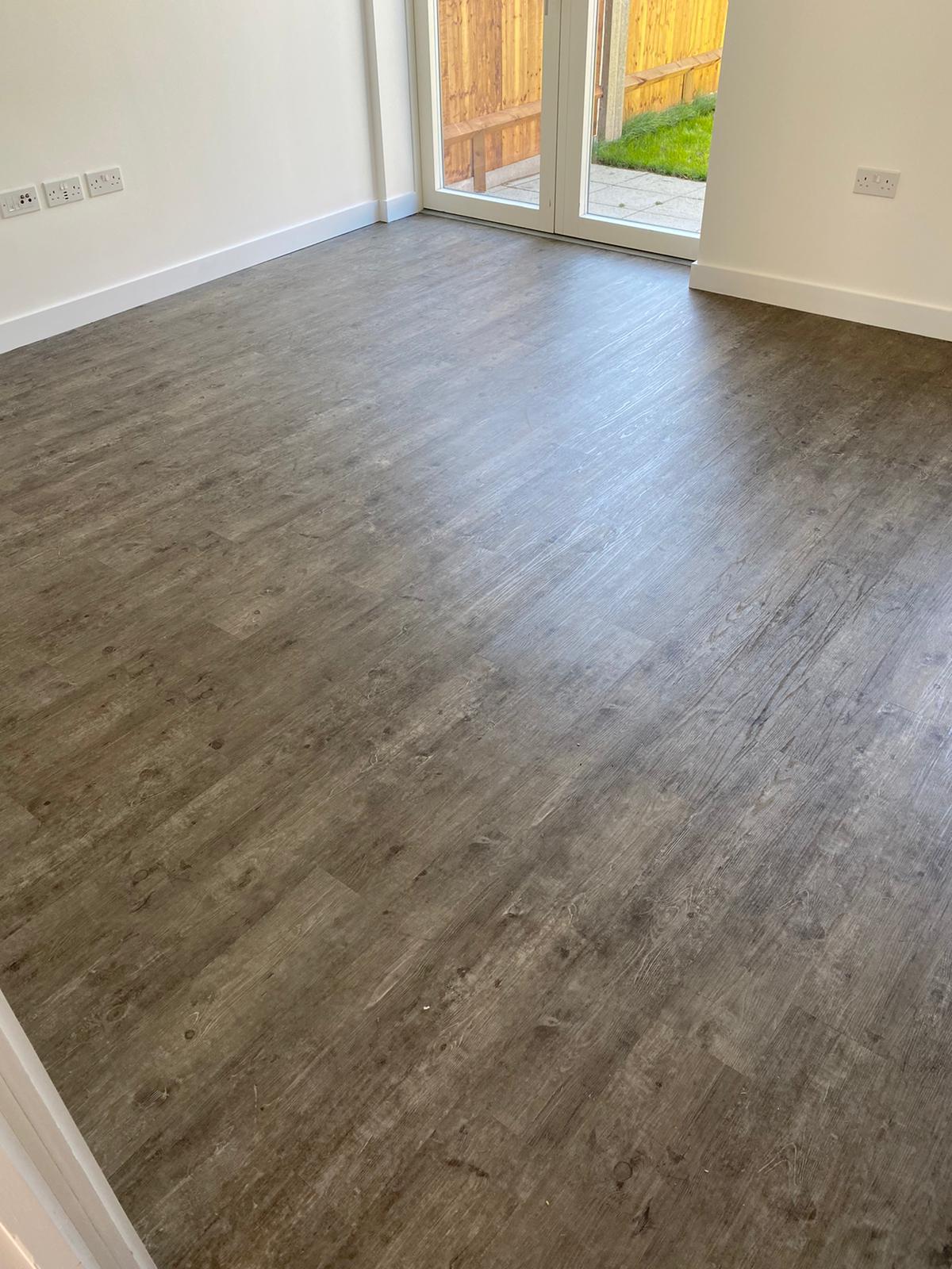 Polyflor Camaro Smoked Oak & Polyflor Polysafe Standard Twilight Vinyl Flooring 1