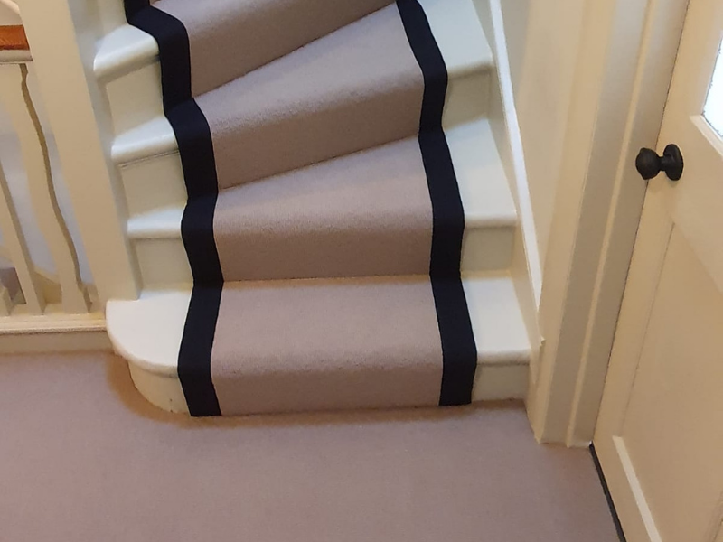 Pink Carpet With Black Binding in Kensington - Carpet - Residential