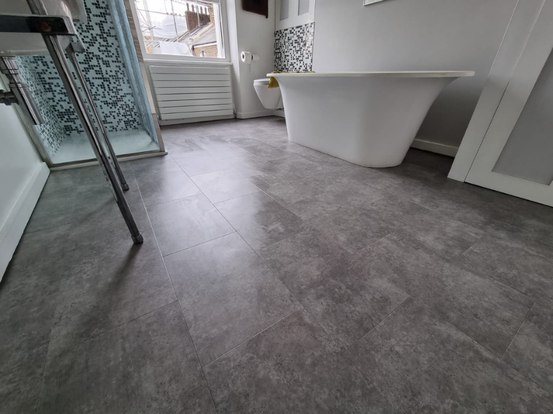 Amtico Spacia Century Concrete Luxury Vinyl Tile, Luxury Vinyl Tile (LVT) Flooring, Porcelain Tile Flooring, Home
