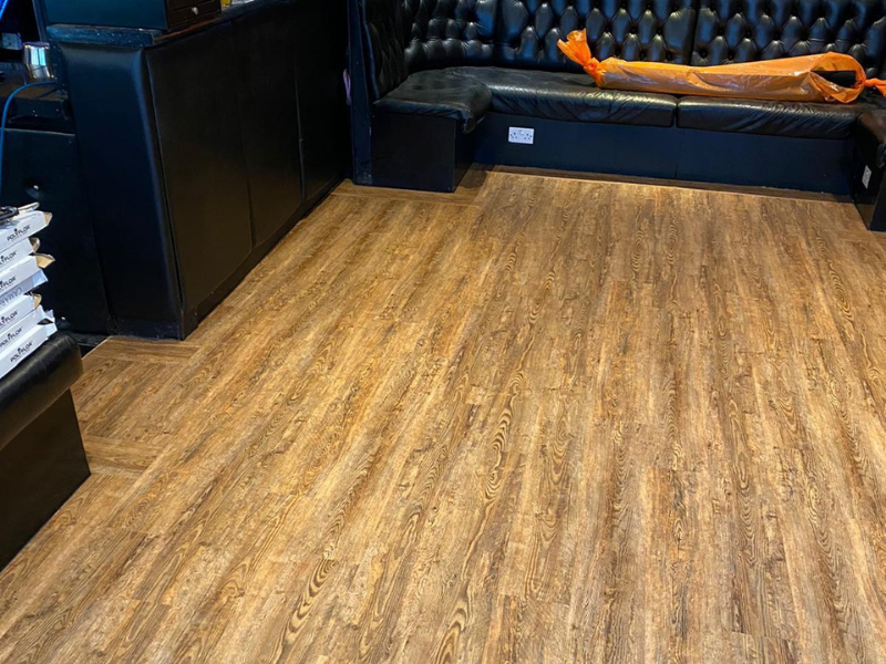 Polyflor Camaro Wild Amber Oak Luxury Vinyl Tile, Office