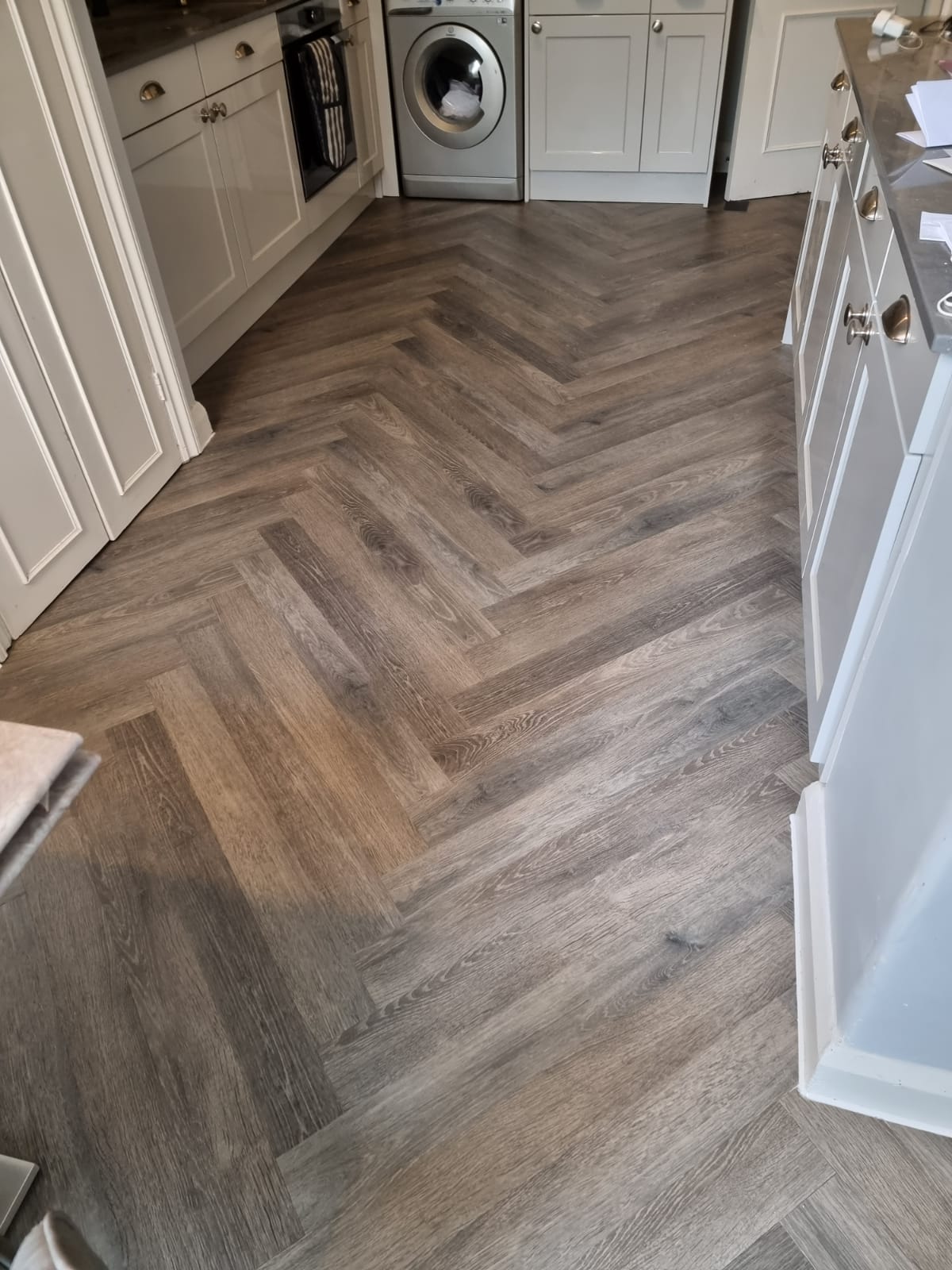 Amtico Spacia Sash Oak to Premises in Herringbone Design 3