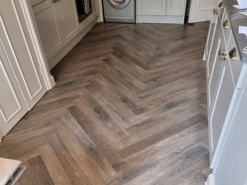 Amtico Spacia Sash Oak to Premises in Herringbone Design Wood Flooring - Amtico Flooring - Carpet - Wood Flooring