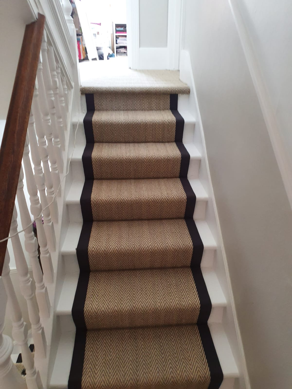 Crucial Trading Grand Herringbone Pearl Carpet in Islington 4