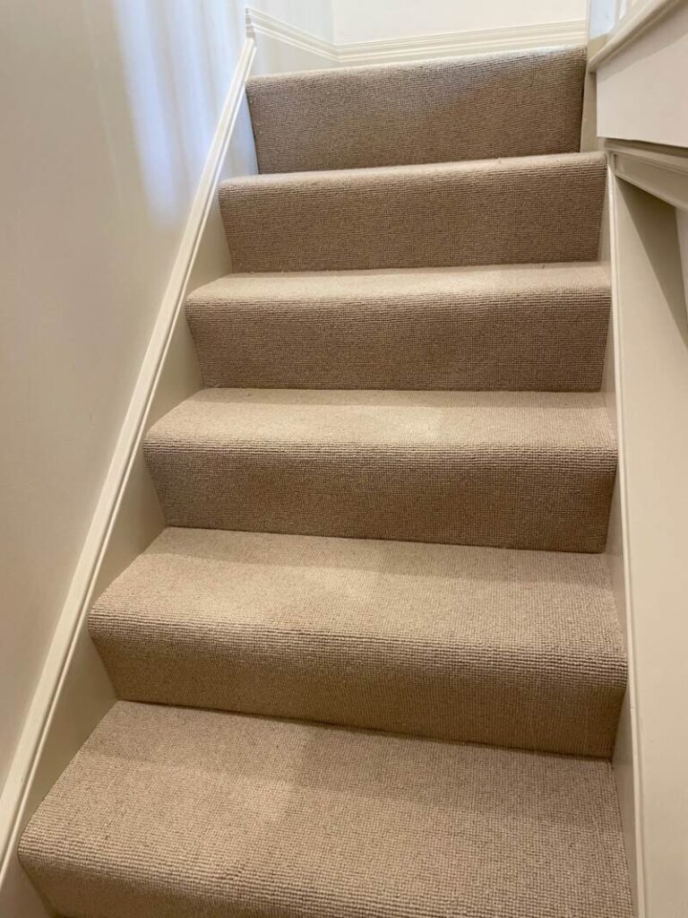 Hugh Mackay Carpets Deco Plains Maple Installation in Notting Hill, Carpet, Home