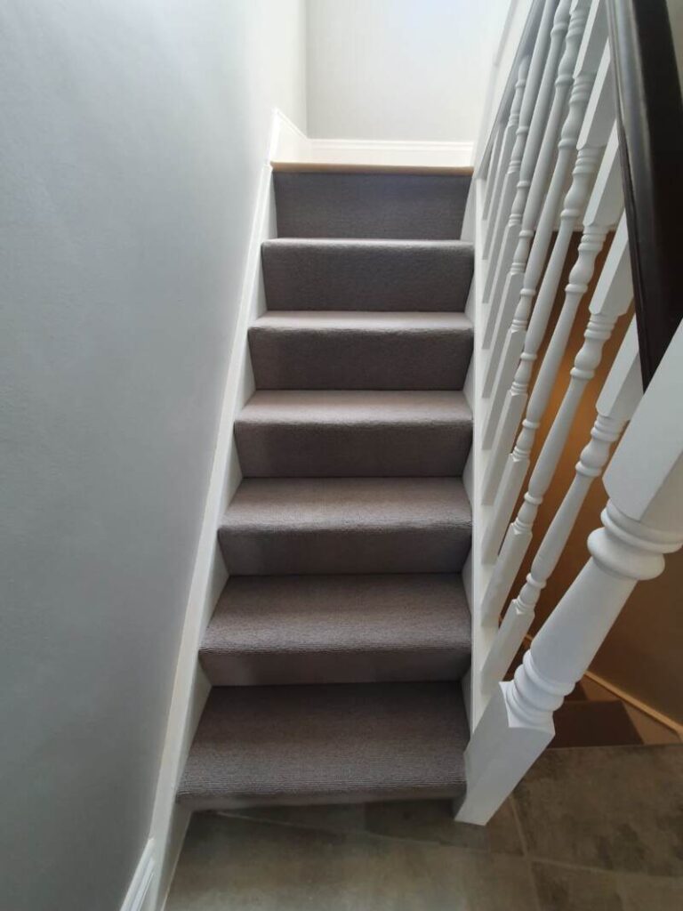 Telenzo Carpets Chelsea 139 Driftwood Installation in Islington, Carpet, Wood Flooring, Home