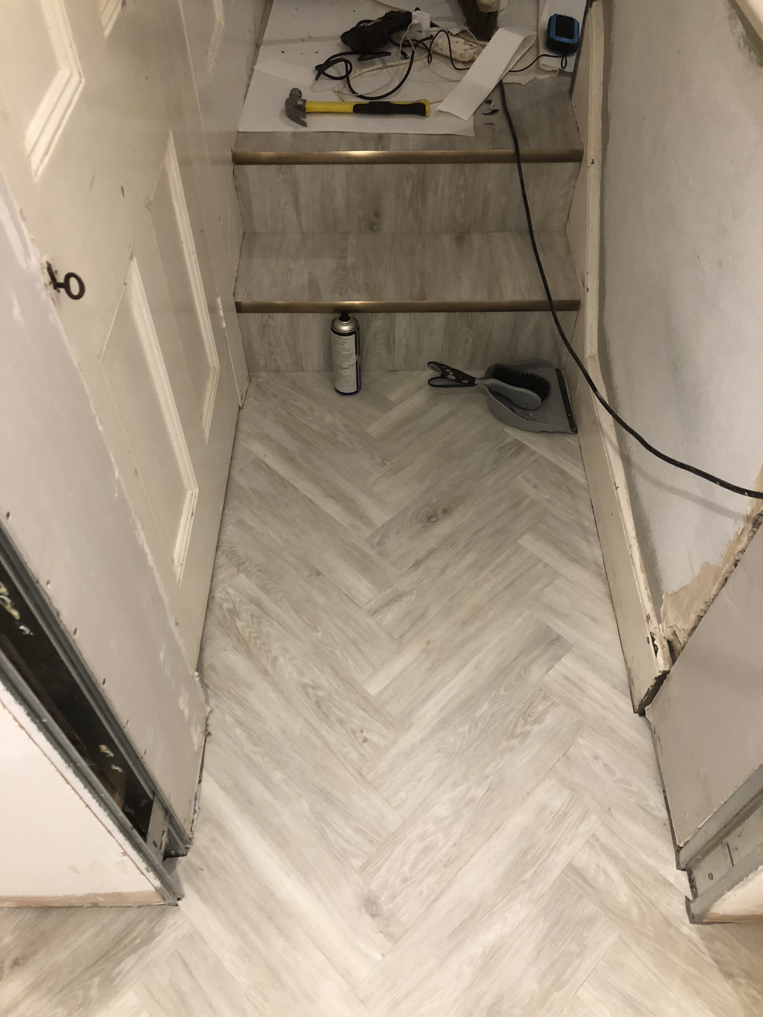 Amtico Signature White Washed Wood installation in-1